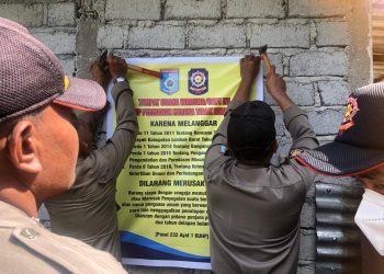 Satpol PP Lobar Menutup 12 Kafe Ilegal Secara Permanen di Desa Jagaraga