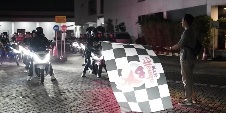 Komunitas Honda Asosiasi Lombok Gelar Touring Malam Keliling Kota Mataram