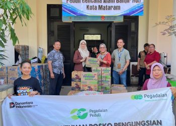 Bantuan Pegadaian untuk Warga Terdampak Banjir Mataram di Bali Nusra