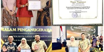 Wabup UNA Lobar Raih Penghargaan Kabupaten Layak Anak Kategori Nindya 2025