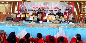 175 Tersangka dari 103 Kasus, Sembilan Bandar Narkoba di NTB Terancam Hukuman Mati