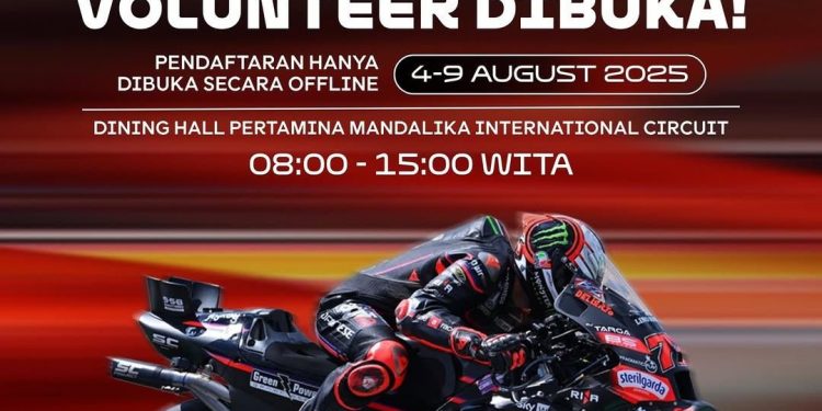 Pendaftaran Relawan MotoGP Mandalika 2025 Dibuka