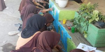 Salurkan Bakat dan Kreativitas Santri HUT Ke-80 RI di Ponpes Al Muslimun Tegal dengan Lomba Melukis