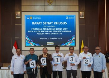 Lima Bakal Calon Rektor Unram Ditetapkan Senat Proses Berjalan Objektif dan Sesuai Aturan