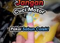 Hindari Sabun Colek Saat Mencuci Motor, Peringatan untuk Konsumen